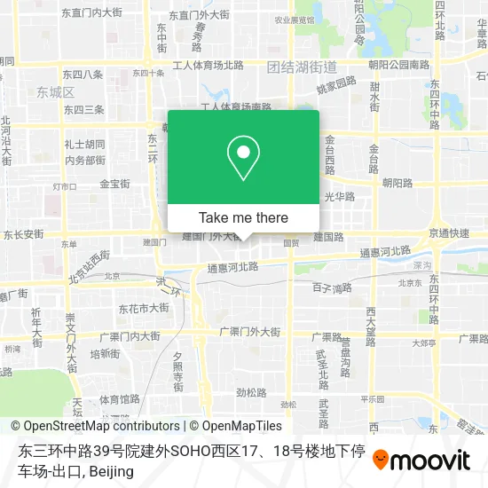 东三环中路39号院建外SOHO西区17、18号楼地下停车场-出口 map