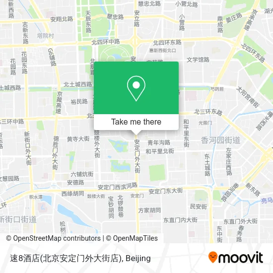 速8酒店(北京安定门外大街店) map