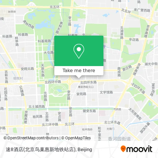 速8酒店(北京鸟巢惠新地铁站店) map