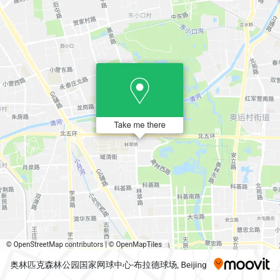 奥林匹克森林公园国家网球中心-布拉德球场 map