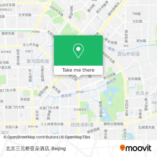 北京三元桥亚朵酒店 map