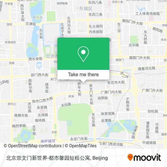 北京崇文门新世界-都市馨园短租公寓 map