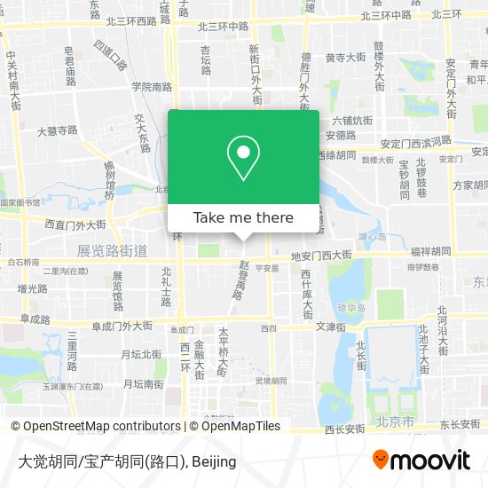 大觉胡同/宝产胡同(路口) map