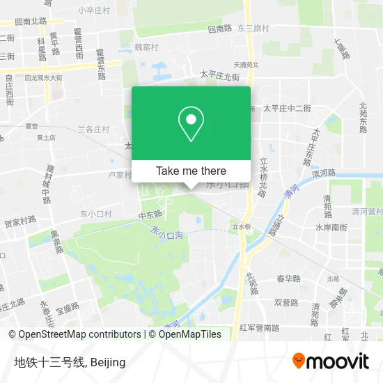 地铁十三号线 map