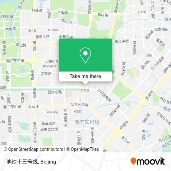 地铁十三号线 map