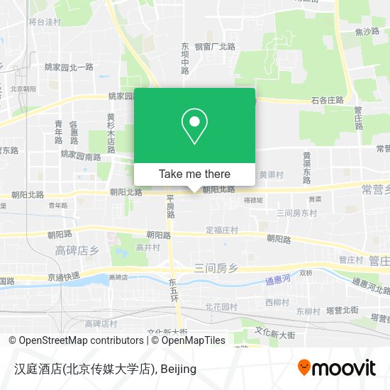 汉庭酒店(北京传媒大学店) map
