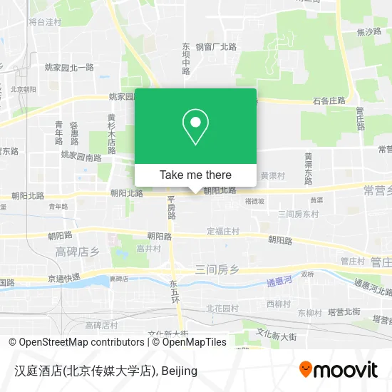 汉庭酒店(北京传媒大学店) map