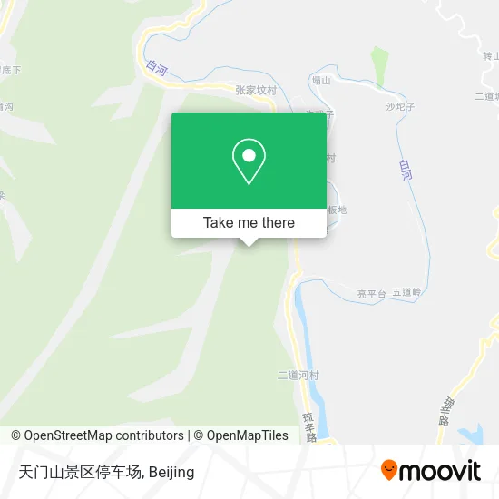 天门山景区停车场 map