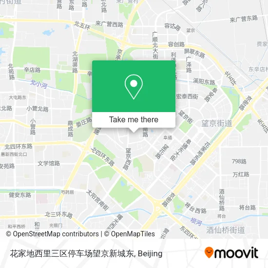 花家地西里三区停车场望京新城东 map