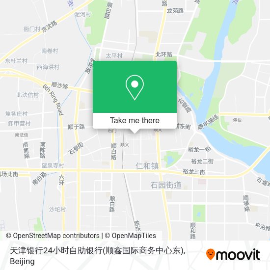 天津银行24小时自助银行(顺鑫国际商务中心东) map