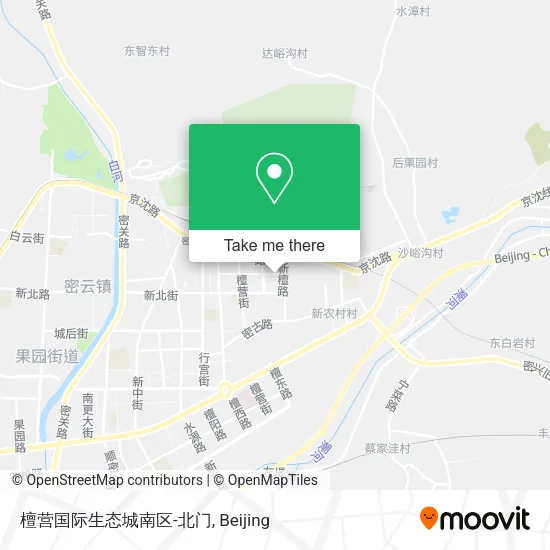檀营国际生态城南区-北门 map