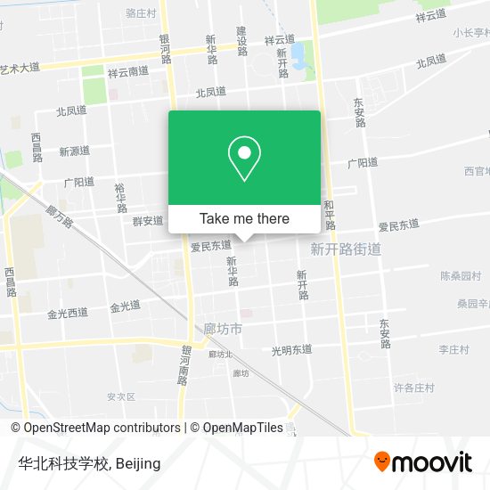 华北科技学校 map