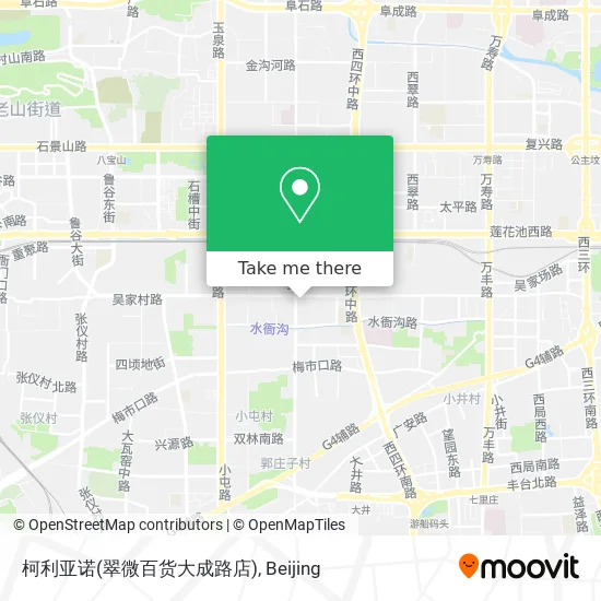 柯利亚诺(翠微百货大成路店) map