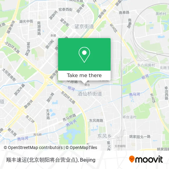 顺丰速运(北京朝阳将台营业点) map