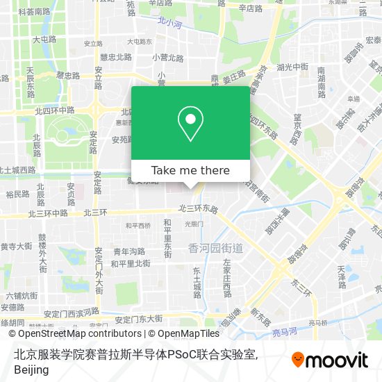 北京服装学院赛普拉斯半导体PSoC联合实验室 map