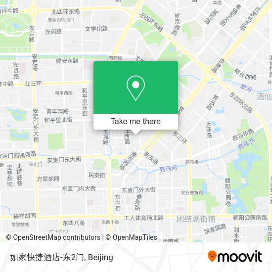 如家快捷酒店-东2门 map