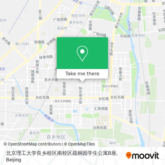 北京理工大学良乡校区南校区疏桐园学生公寓B座 map
