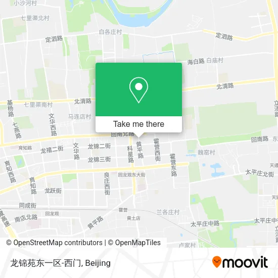 龙锦苑东一区-西门 map