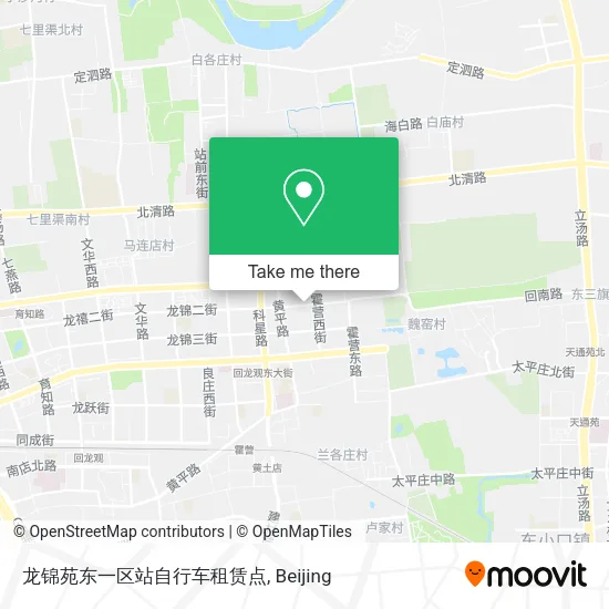 龙锦苑东一区站自行车租赁点 map