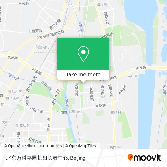 北京万科嘉园长阳长者中心 map