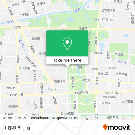 U咖啡 map