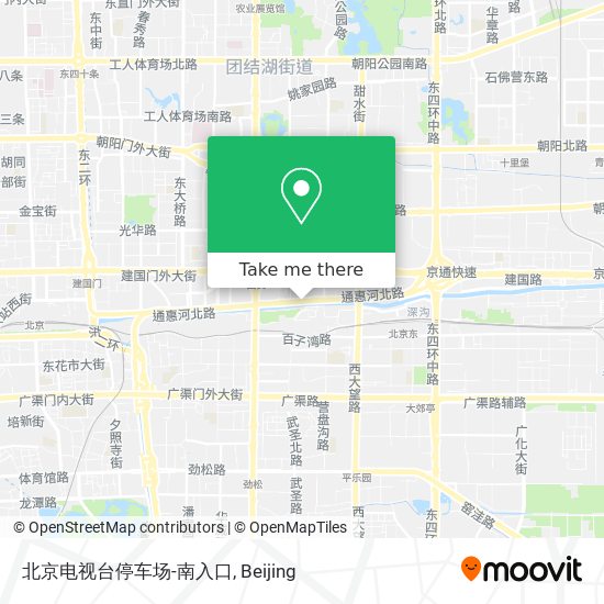 北京电视台停车场-南入口 map