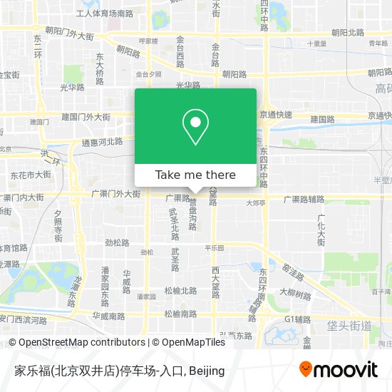 家乐福(北京双井店)停车场-入口 map