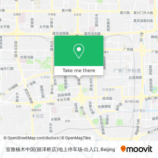 室雅楠木中国(丽泽桥店)地上停车场-出入口 map
