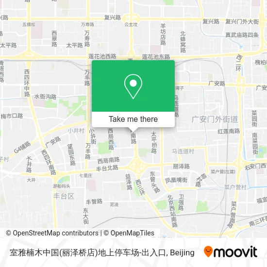 室雅楠木中国(丽泽桥店)地上停车场-出入口 map