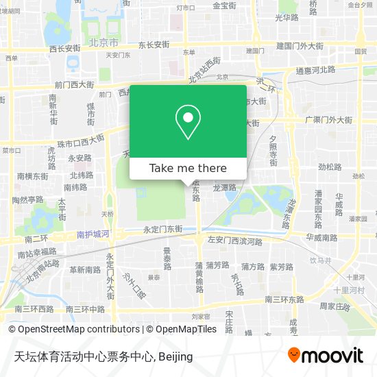 天坛体育活动中心票务中心 map