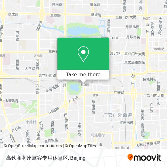 高铁商务座旅客专用休息区 map