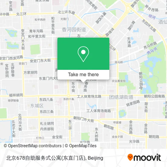 北京678自助服务式公寓(东直门店) map