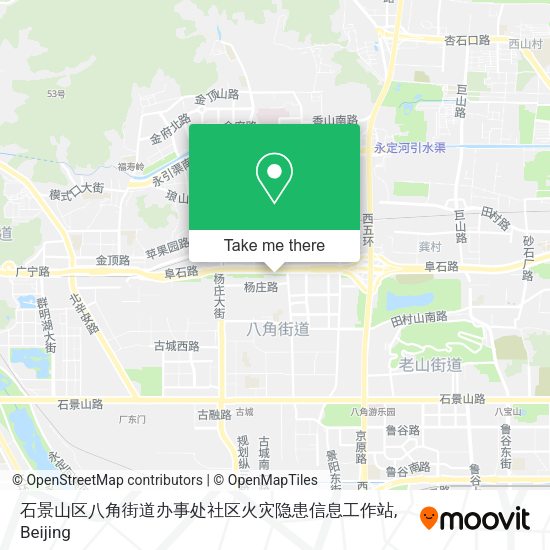 石景山区八角街道办事处社区火灾隐患信息工作站 map