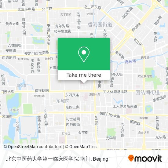 北京中医药大学第一临床医学院-南门 map
