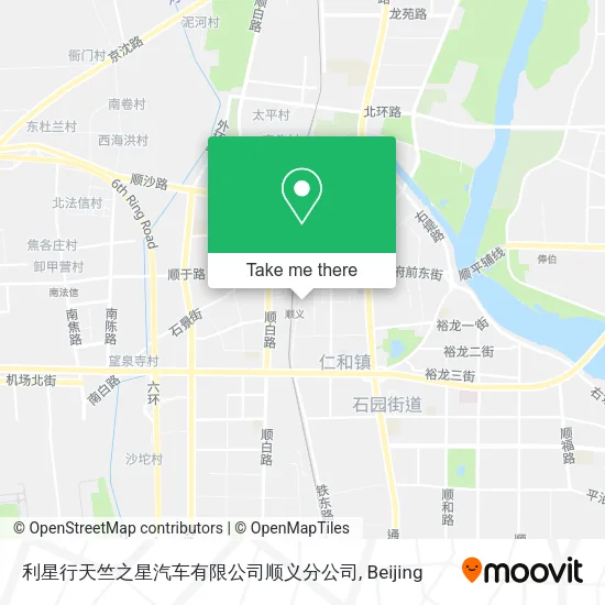 利星行天竺之星汽车有限公司顺义分公司 map
