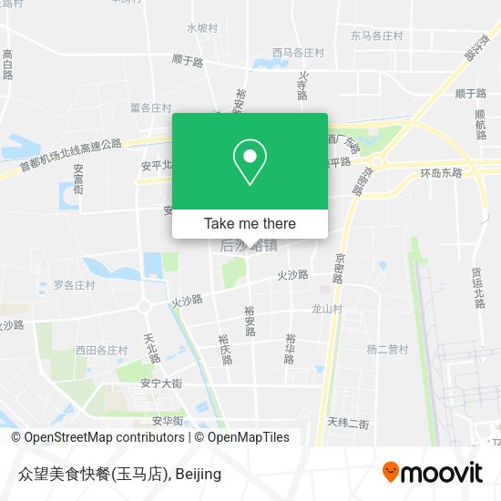 众望美食快餐(玉马店) map