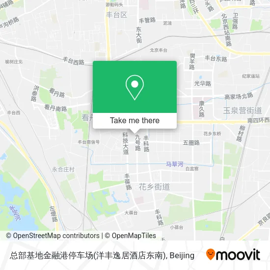 总部基地金融港停车场(洋丰逸居酒店东南) map