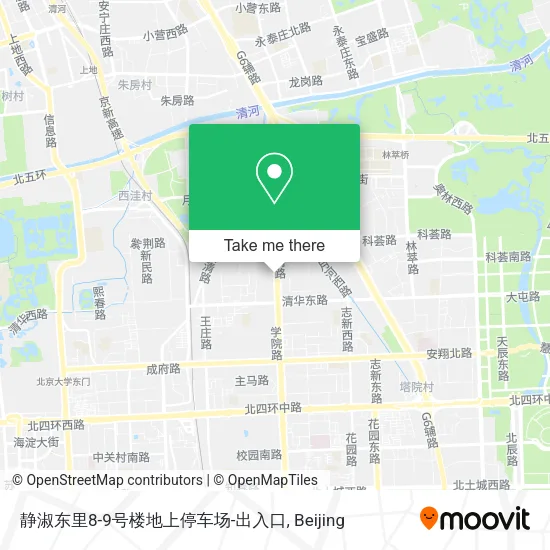 静淑东里8-9号楼地上停车场-出入口 map