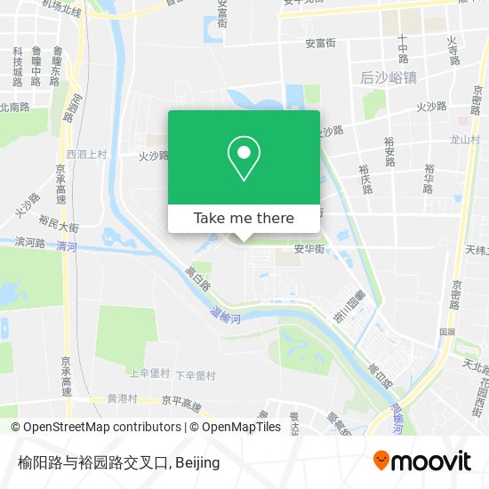 榆阳路与裕园路交叉口 map