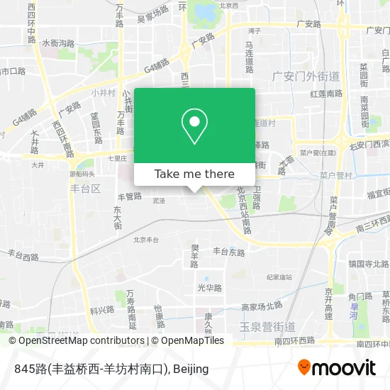 845路(丰益桥西-羊坊村南口) map