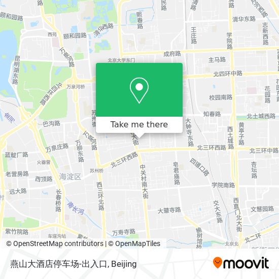 燕山大酒店停车场-出入口 map