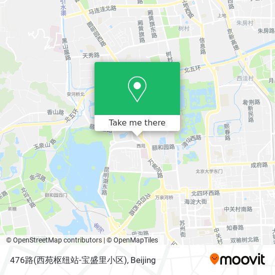 476路(西苑枢纽站-宝盛里小区) map