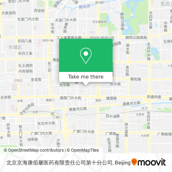 北京京海康佰馨医药有限责任公司第十分公司 map