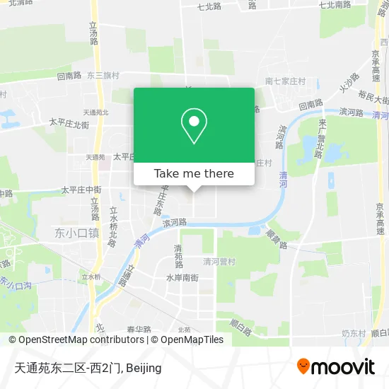 天通苑东二区-西2门 map
