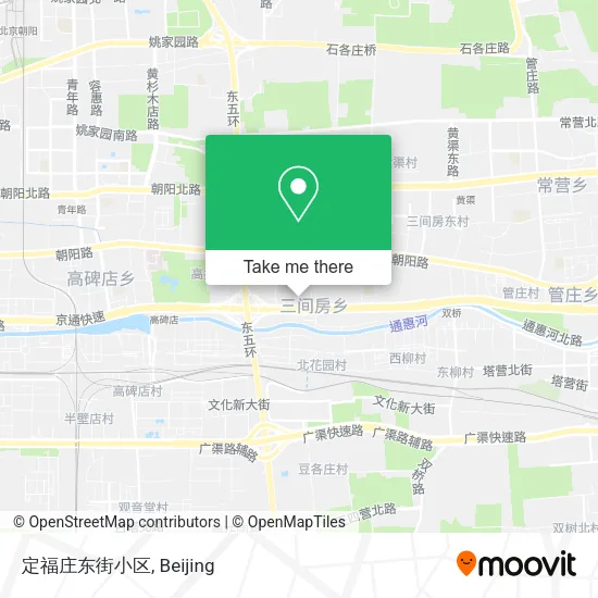 定福庄东街小区 map