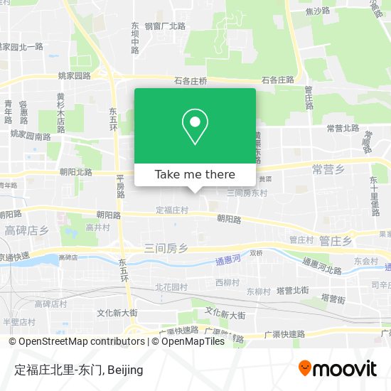 定福庄北里-东门 map