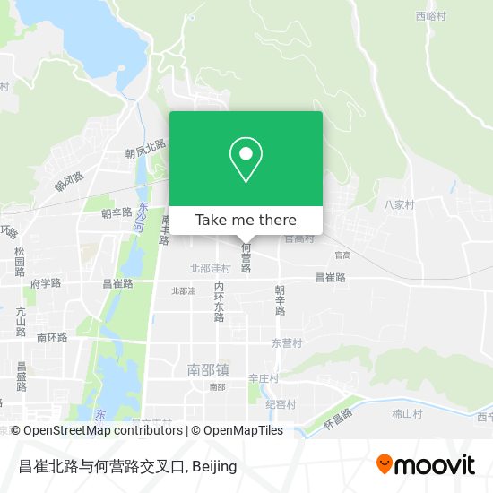 昌崔北路与何营路交叉口 map
