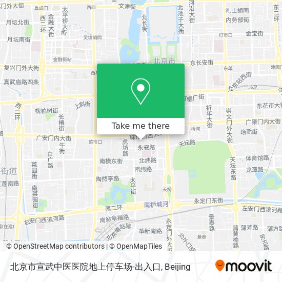 北京市宣武中医医院地上停车场-出入口 map