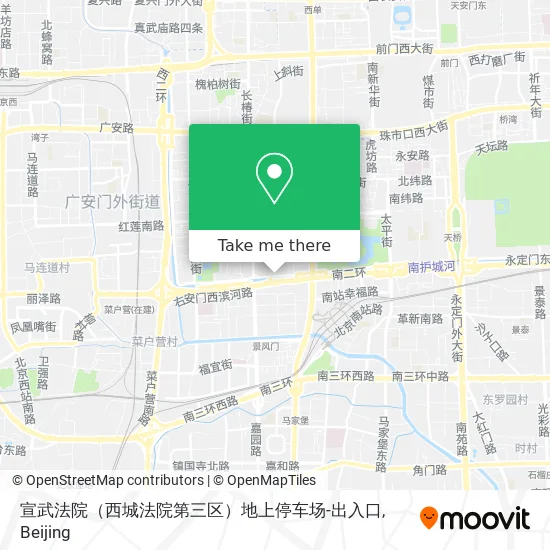 宣武法院（西城法院第三区）地上停车场-出入口 map