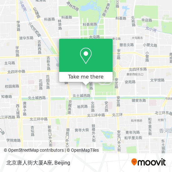 北京唐人街大厦A座 map